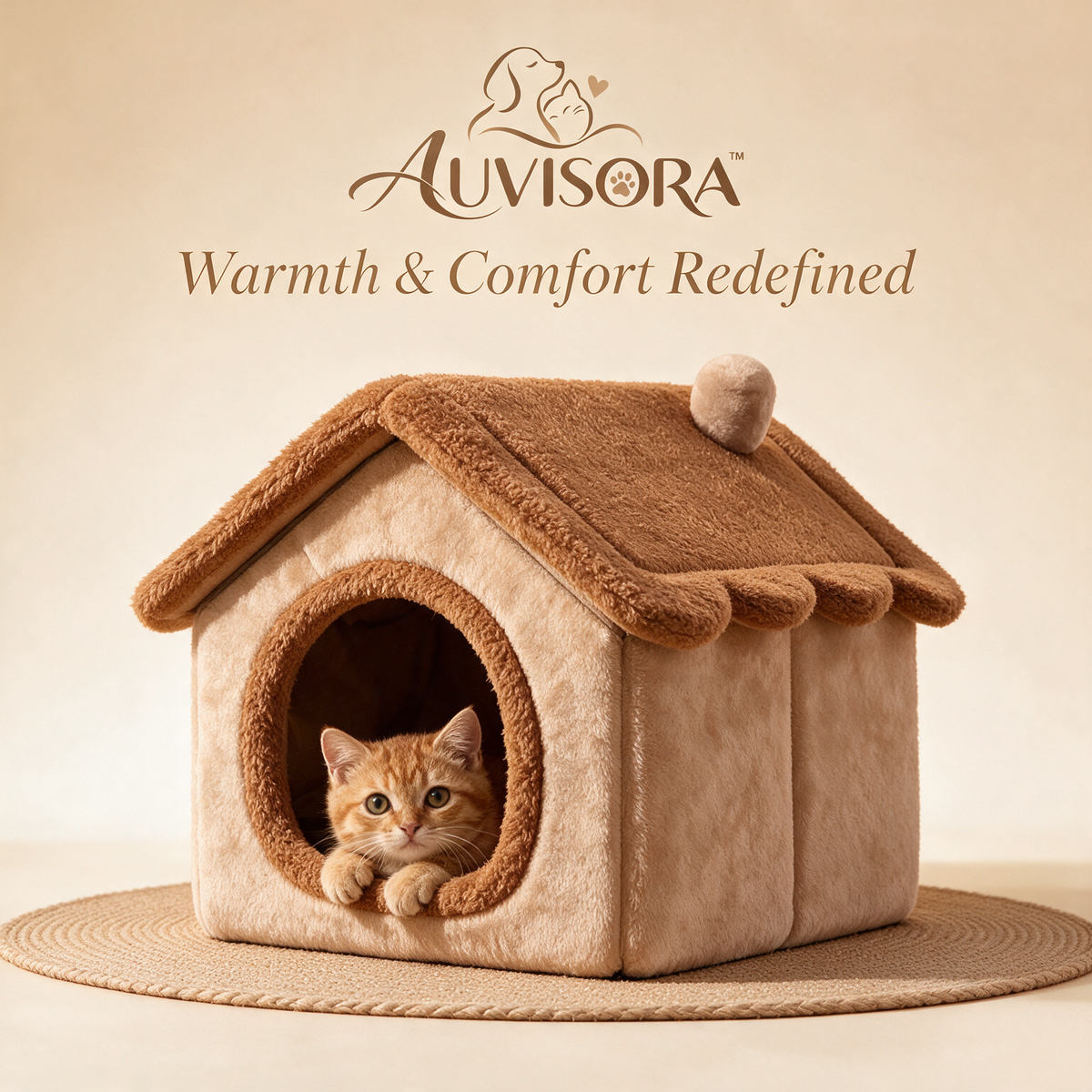 𝑨𝑼𝑽𝑰𝑺𝑶𝑹𝑨™ CozyVilla Winter Warm Pet House