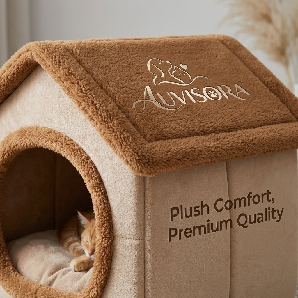 𝑨𝑼𝑽𝑰𝑺𝑶𝑹𝑨™ CozyVilla Winter Warm Pet House