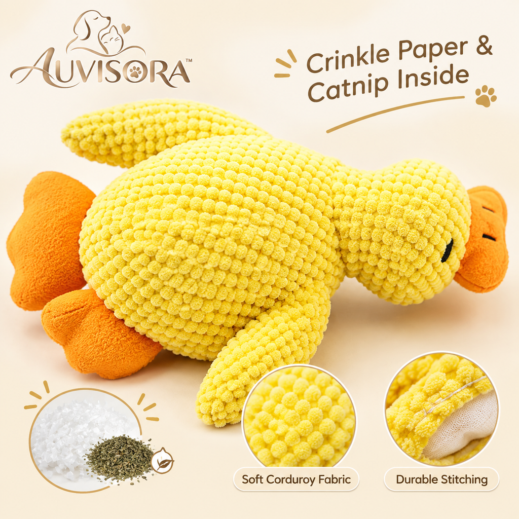𝑨𝑼𝑽𝑰𝑺𝑶𝑹𝑨™ CrinkleDuck Interactive Cat Toy