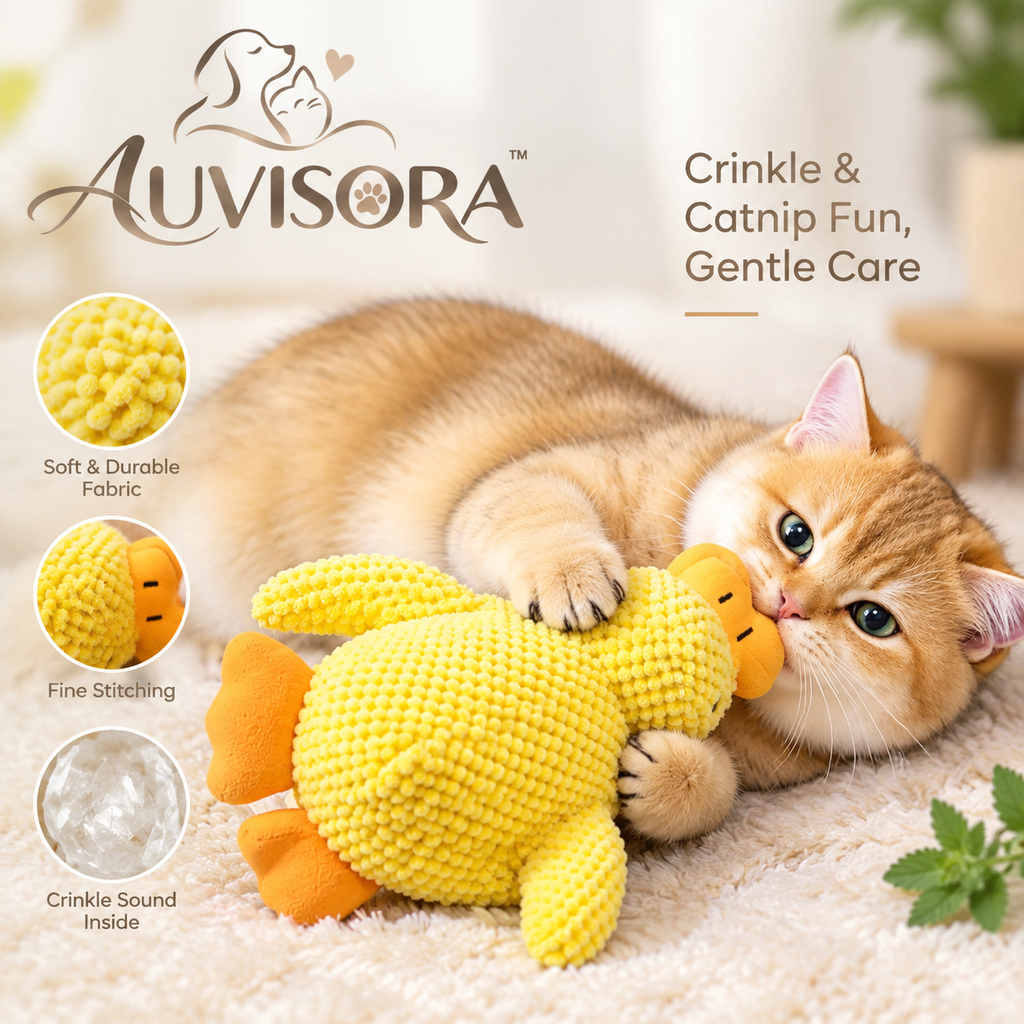 𝑨𝑼𝑽𝑰𝑺𝑶𝑹𝑨™ CrinkleDuck Interactive Cat Toy