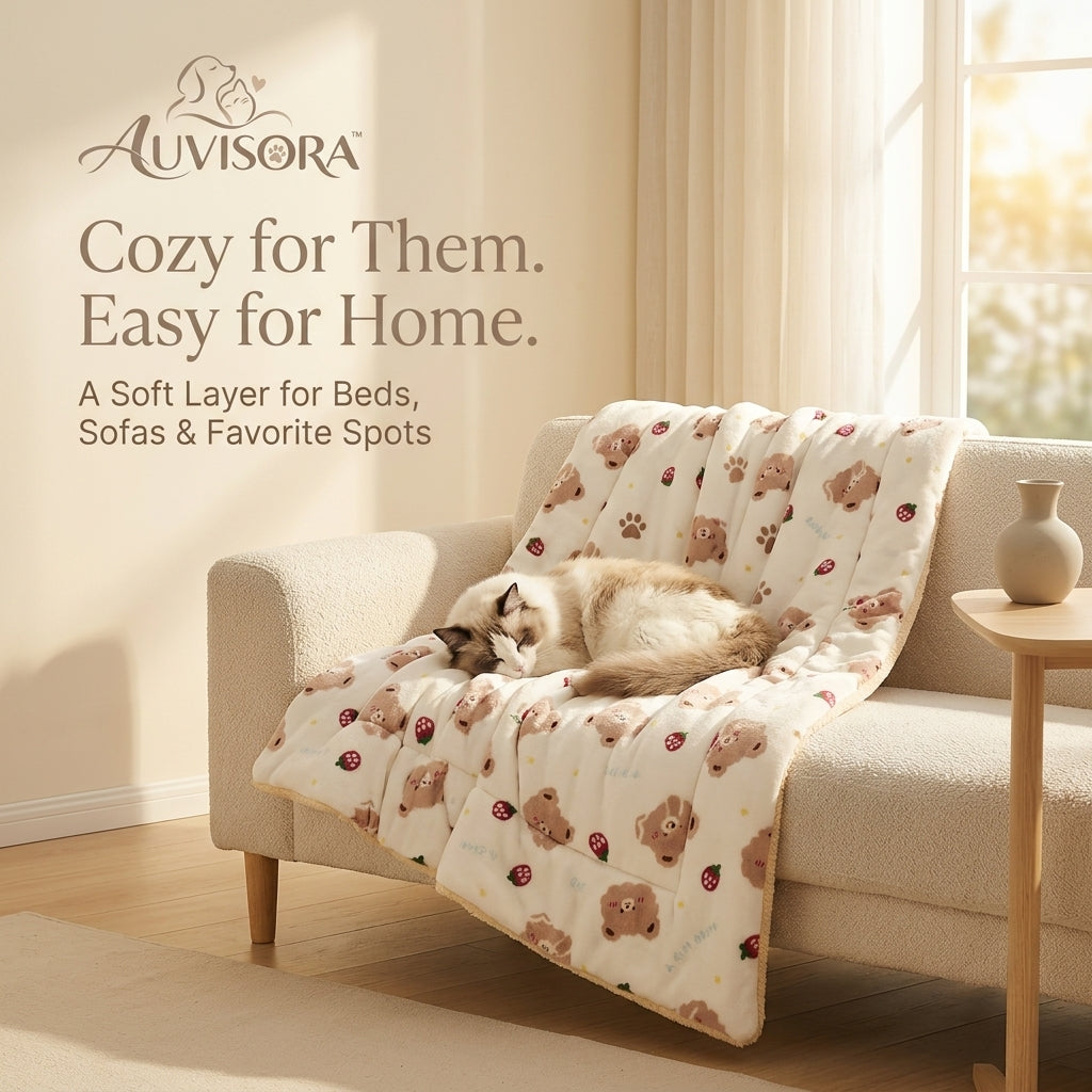 𝑨𝑼𝑽𝑰𝑺𝑶𝑹𝑨™ PlushCloud Reversible Pet Blanket