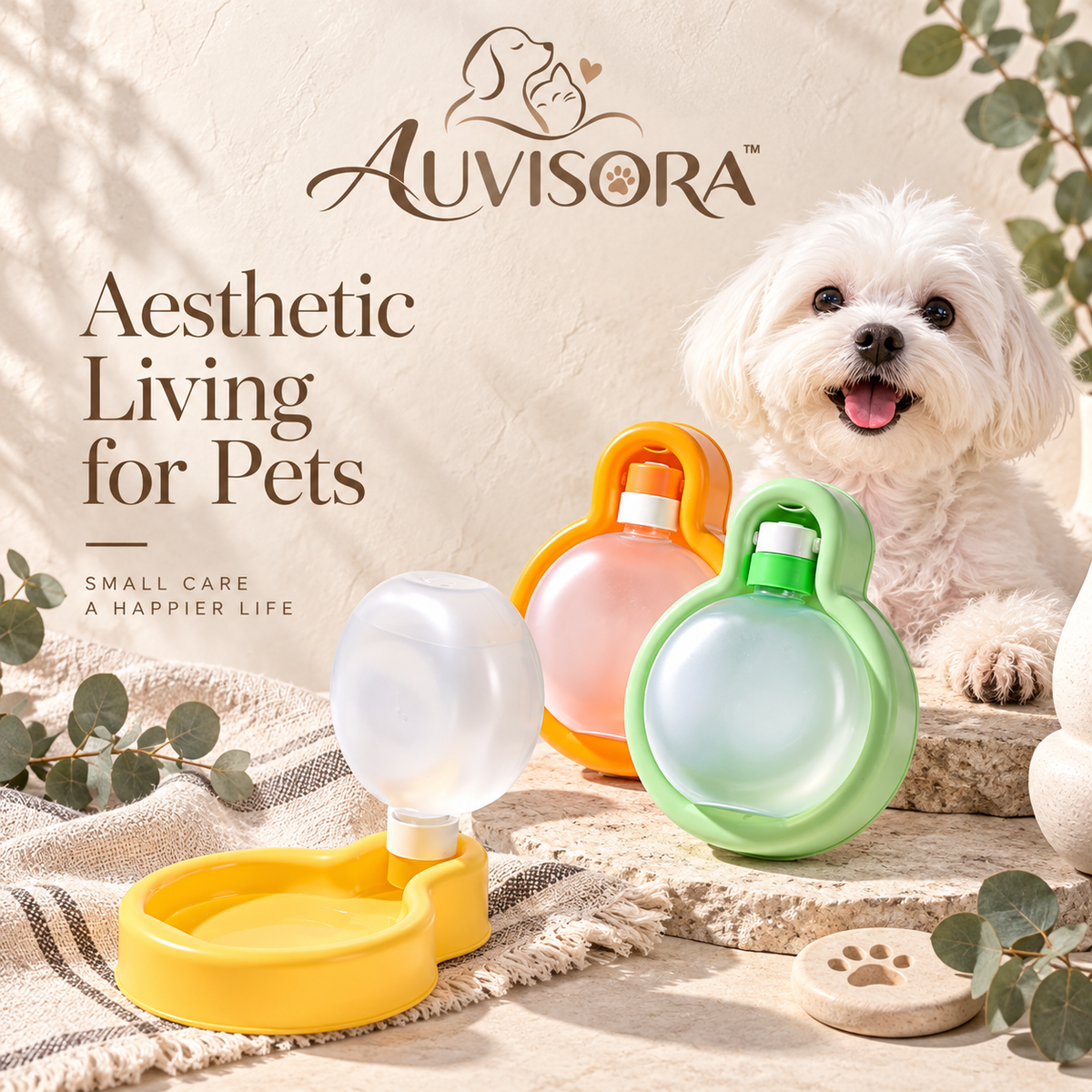 𝑨𝑼𝑽𝑰𝑺𝑶𝑹𝑨™ HydrateGo Portable Pet Water Dispenser