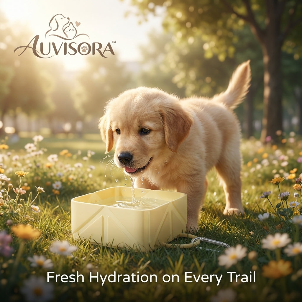 𝑨𝑼𝑽𝑰𝑺𝑶𝑹𝑨™ MacaronTravel Collapsible Pet Bowl