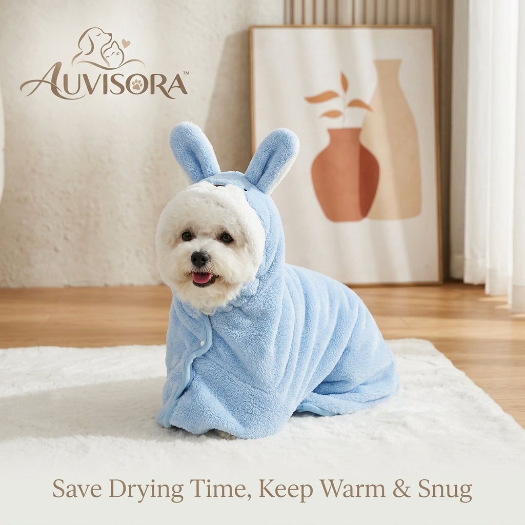 𝑨𝑼𝑽𝑰𝑺𝑶𝑹𝑨™ DryMax Wearable Pet Bathrobe