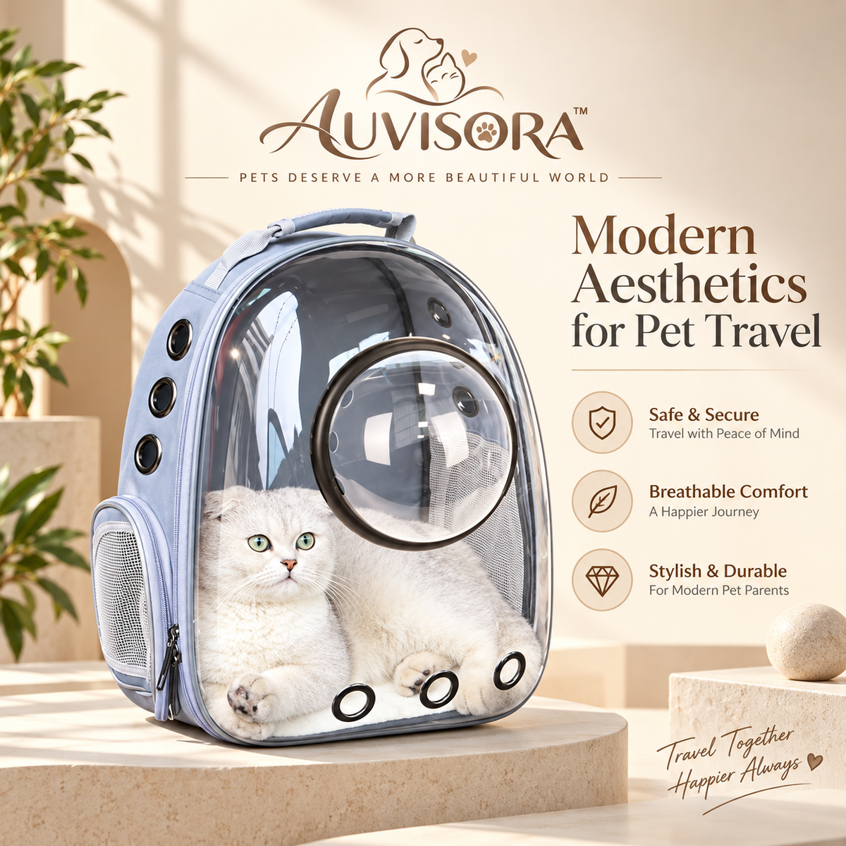 𝑨𝑼𝑽𝑰𝑺𝑶𝑹𝑨™ SpaceCapsule Pet Backpack